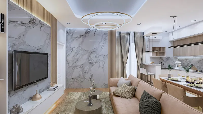 Interior Design, Livingroom and kitchen. Projekte Arkitekture